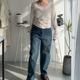 【ハモミシノオトナフク】Peach fraise shirring PO