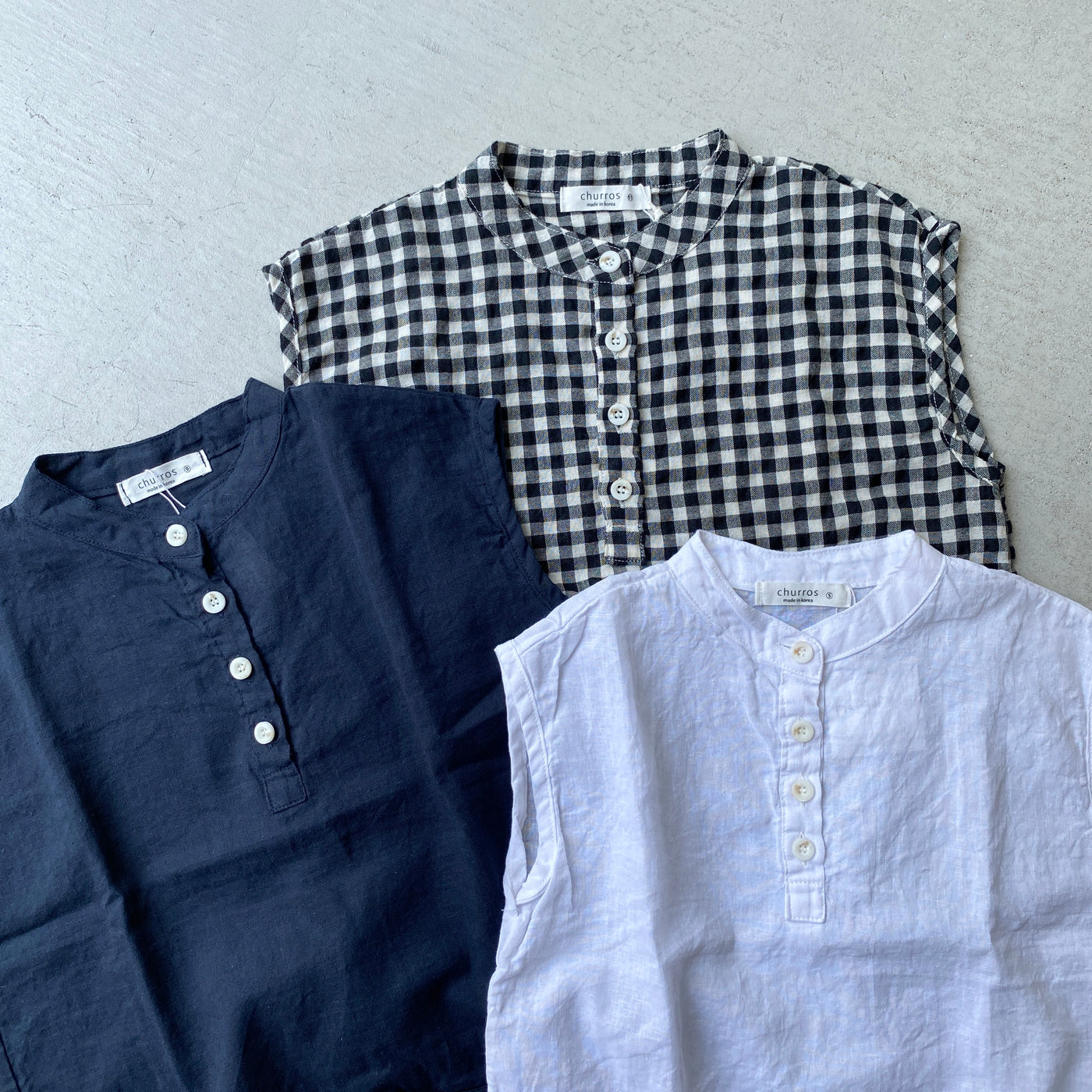 【hamomisi】No-collar pullover sleeves(90.110.120)