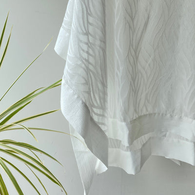 【ハモミシノオトナフク】Sheer Jacquard Poncho