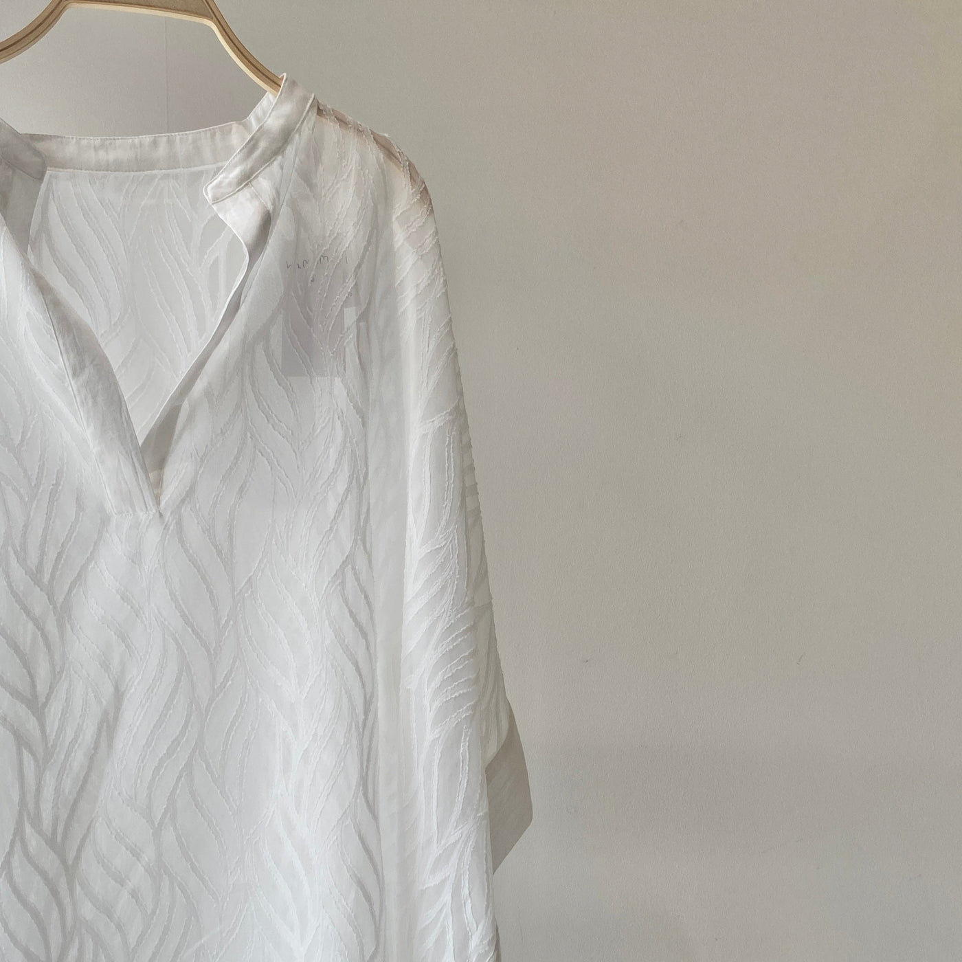 【ハモミシノオトナフク】Sheer Jacquard Poncho