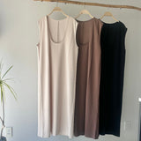 【ハモミシノオトナフク】Matte Ponte U-Neck OP