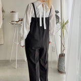 【ハモミシノオトナフク】Suit Fabric Twill Bear Overalls