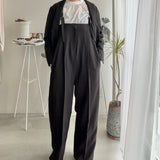 【ハモミシノオトナフク】Suit Fabric Twill Bear Overalls