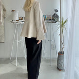 【ハモミシノオトナフク】Flare line blouse