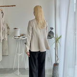 【ハモミシノオトナフク】Flare line blouse