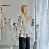 【ハモミシノオトナフク】Flare line blouse