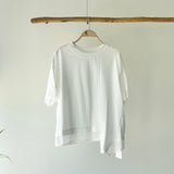 【ハモミシノオトナフク】Tulle Sleeve & Hem Pullover