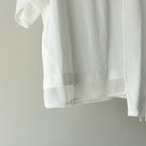 【ハモミシノオトナフク】Tulle Sleeve & Hem Pullover