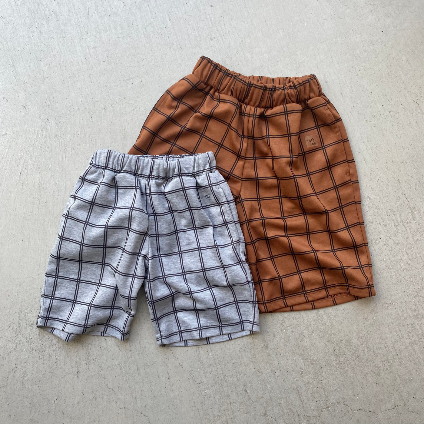 【hamomisi】Line harf pants(110~160)