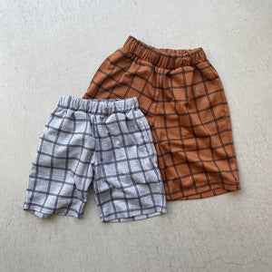 【hamomisi】Line harf pants(110~160)