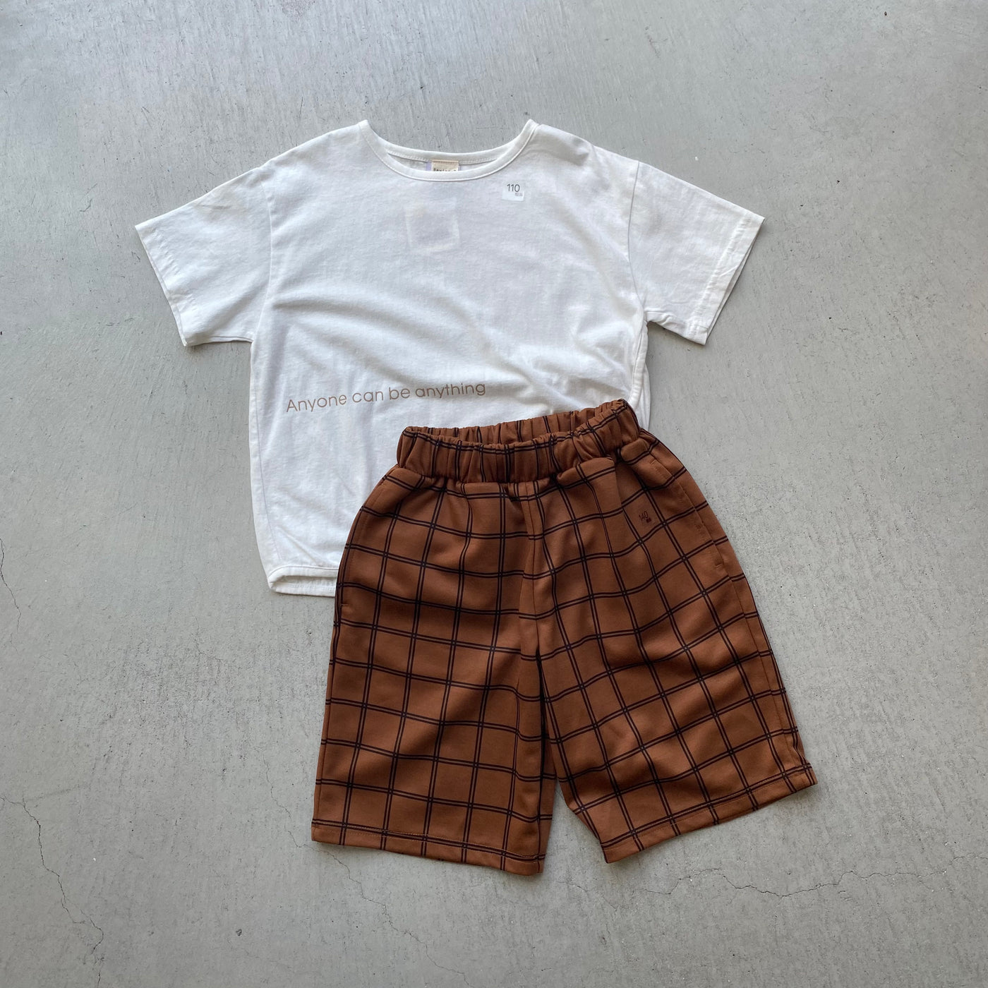 【hamomisi】Line harf pants(110~160)