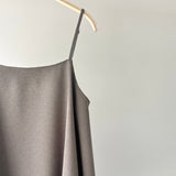 【ハモミシノオトナフク】Linen-Touch Back Slit Camisole