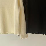 【hamomisi】Rib high neck(120~140)