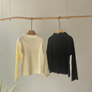 【hamomisi】Rib high neck(120~140)