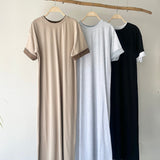 【ハモミシノオトナフク】Cotton Contrast Sleeves OP