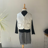 【hamomisi】Rib high neck(120~140)