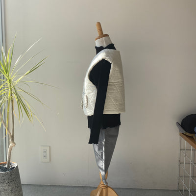 【hamomisi】Rib high neck(120~140)