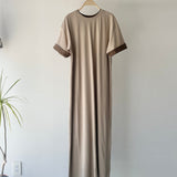 【ハモミシノオトナフク】Cotton Contrast Sleeves OP