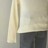 【hamomisi】Rib high neck(120~140)