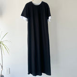 【ハモミシノオトナフク】Cotton Contrast Sleeves OP