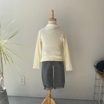 【hamomisi】Rib high neck(120~140)
