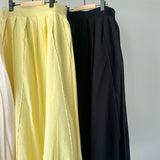 【ハモミシノオトナフク】Washed Poplin Pintuck Flare Skirt