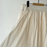 【ハモミシノオトナフク】Washed Poplin Pintuck Flare Skirt