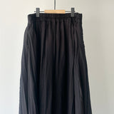 【ハモミシノオトナフク】Washed Poplin Pintuck Flare Skirt