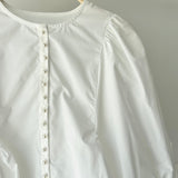 【ハモミシノオトナフク】Pearl Button Dolman Blouse