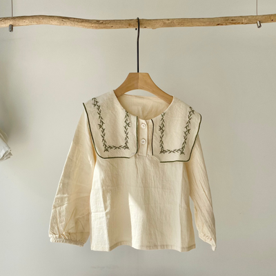 【hamomisi】Big collar blouse(90.120.130)