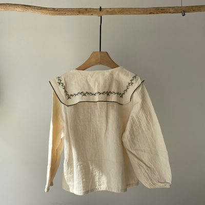 【hamomisi】Big collar blouse(90.120.130)