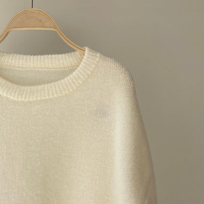 【ハモミシノオトナフク】Brushed oversized knit PO