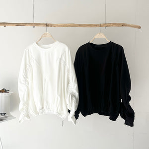 【ハモミシノオトナフク】Shirred pullover