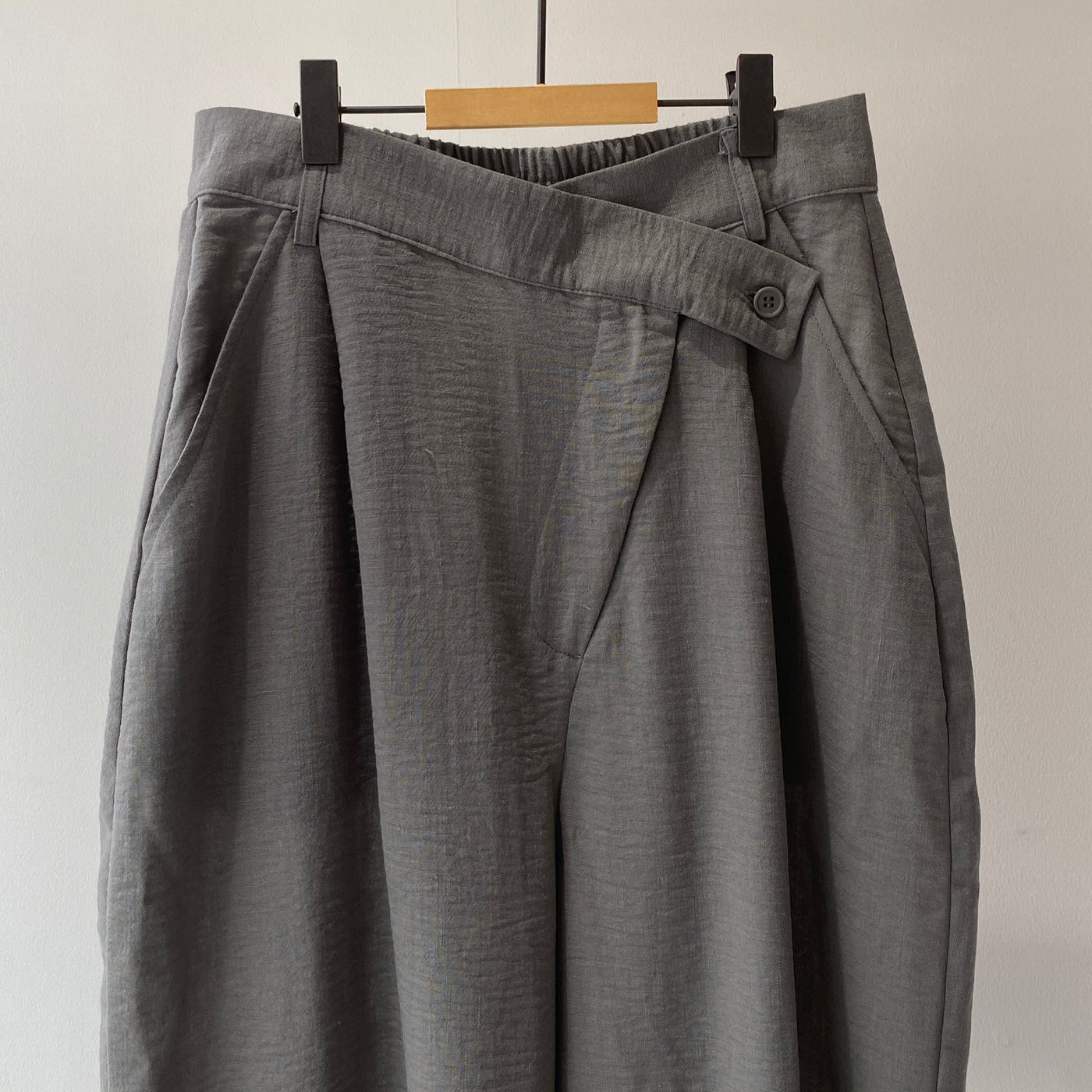 【ハモミシノオトナフク】Linen like wrap pants