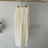 【ハモミシノオトナフク】Sheer jacquard pleated pants