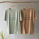 【ハモミシノオトナフク】Lettering loose fit T-shirt