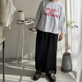 【ハモミシノオトナフク】Wide sleeve logo print PO