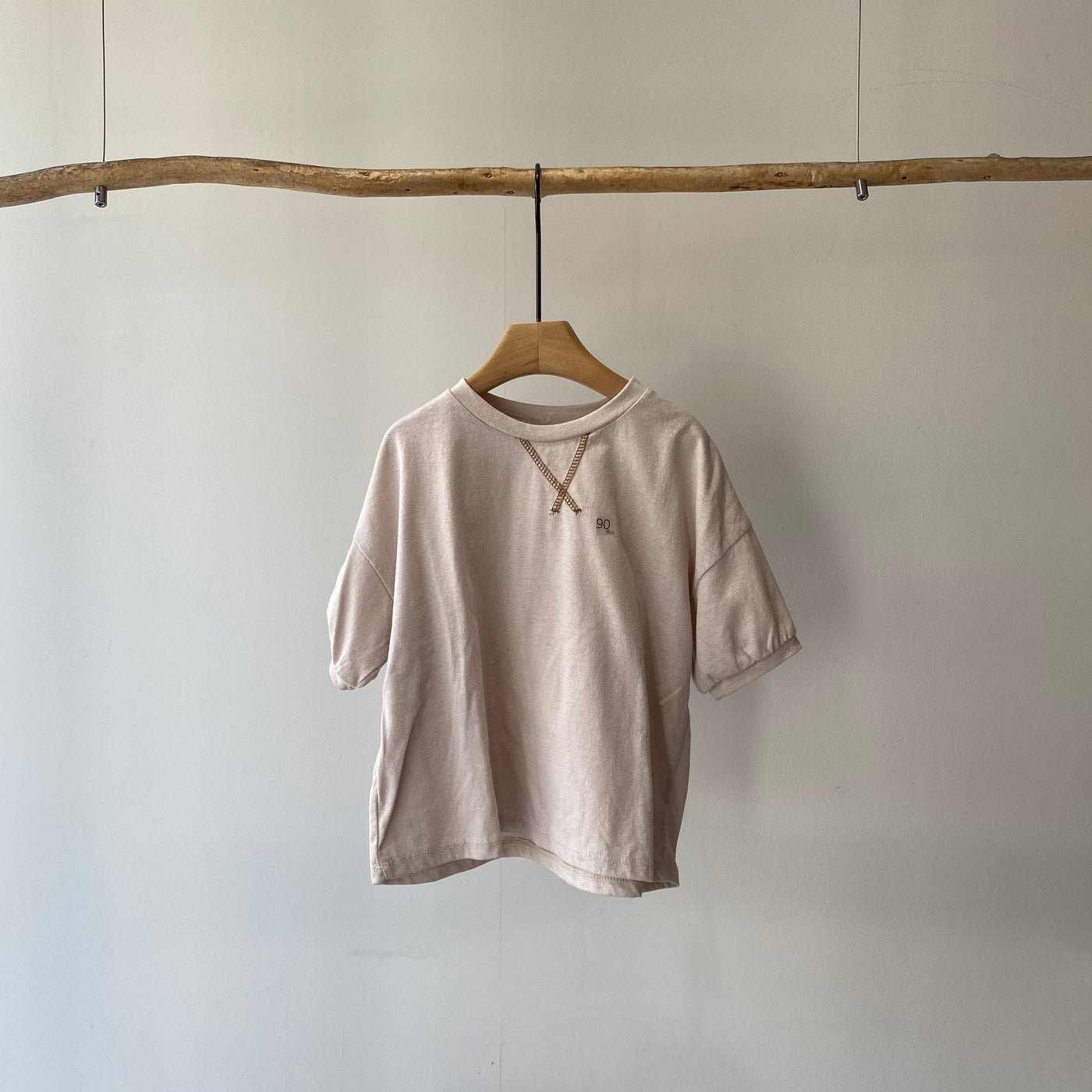 【hamomisi】Rib sleeve T-shirt(80~120)