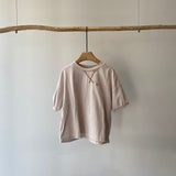 【hamomisi】Rib sleeve T-shirt(80~120)