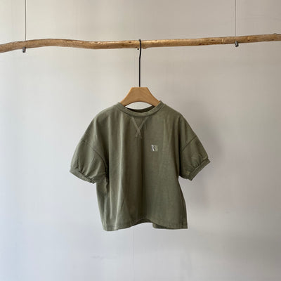 【hamomisi】Rib sleeve T-shirt(80~120)