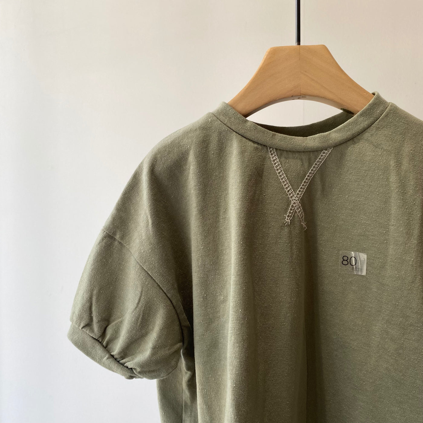 【hamomisi】Rib sleeve T-shirt(80~120)