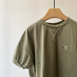 【hamomisi】Rib sleeve T-shirt(80~120)