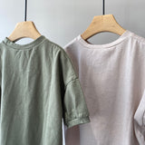 【hamomisi】Rib sleeve T-shirt(80~120)