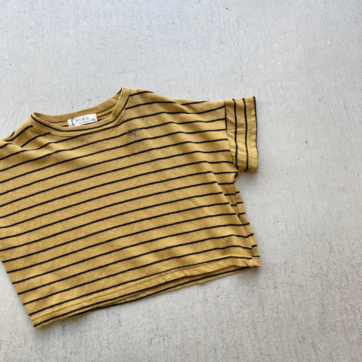 【hamomisi】Pile border t-shirt(80.100.120)