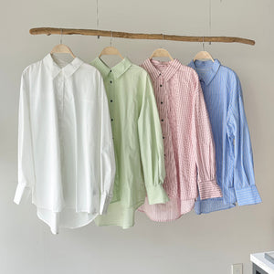 【ハモミシノオトナフク】2-way  Basic Loose Shirt