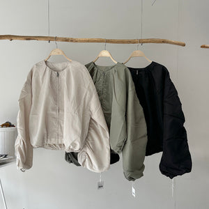 【ハモミシノオトナフク】Gathered Sleeve Blouson
