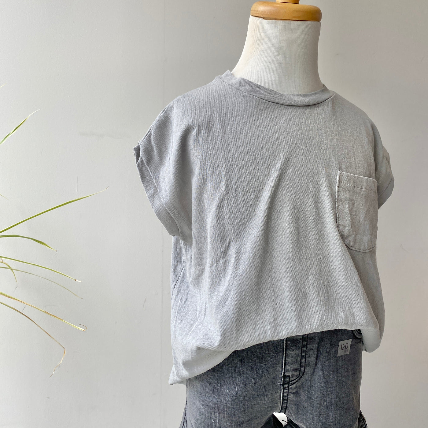 【hamomisi】Simple no sleeve T-shirt(90~120)