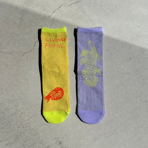 【hamomisi】LIVING FOSSIL short socks