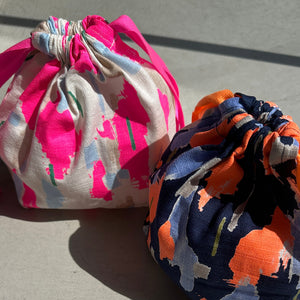 【hamomisi】Neon Paint Drawstring Bag