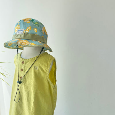 【hamomisi】Linen front button tank(100~150)